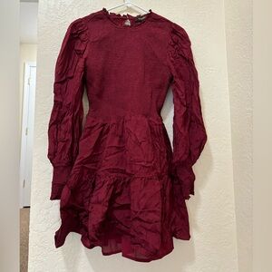 Burgundy dress
